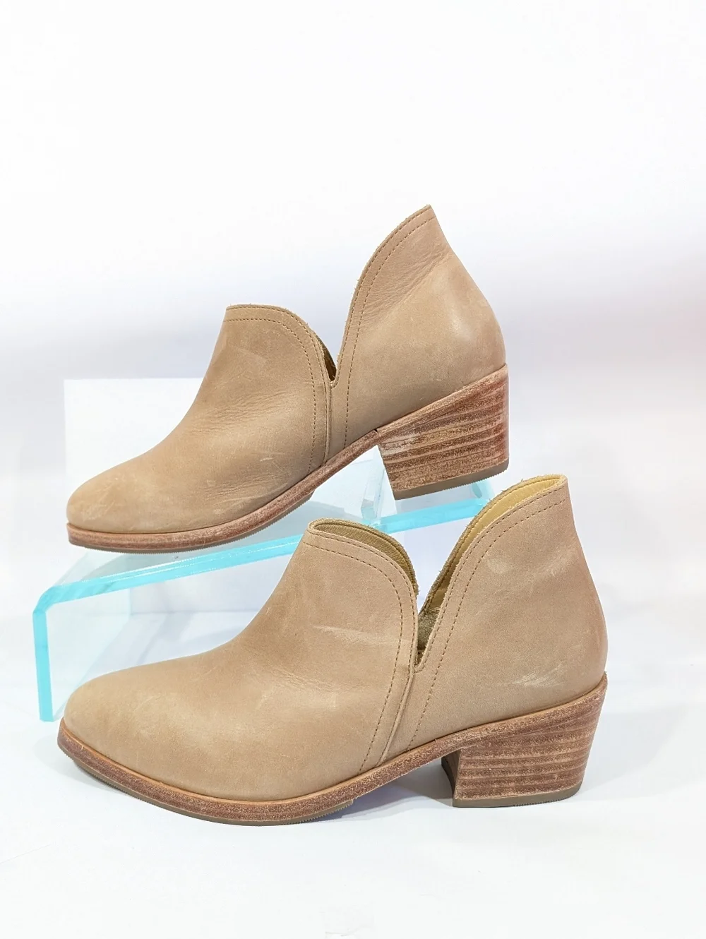 Nisolo Mia Everyday Ankle Boots sz 8 Women Leather Bootie pull on Block heel